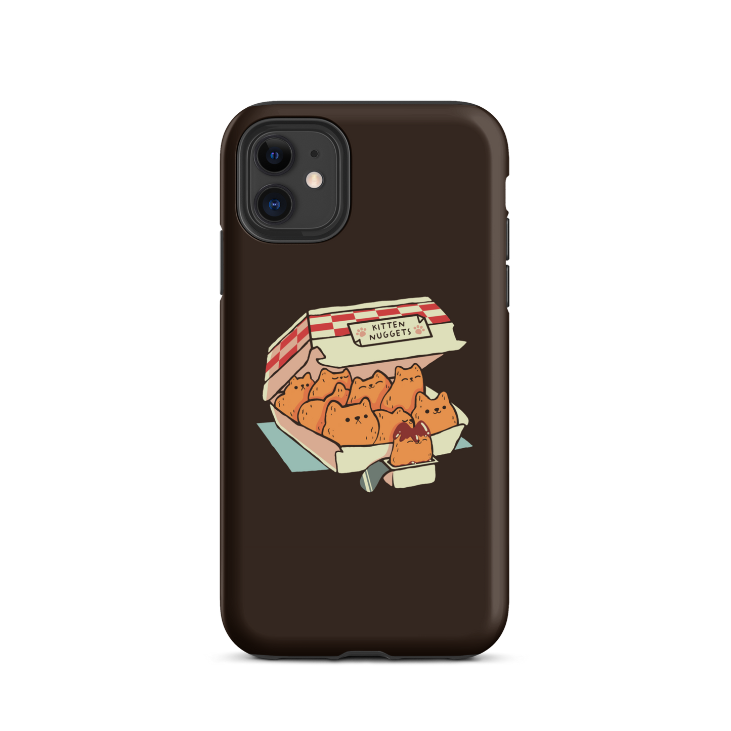 A box of cute nuggets that are shaped like cute kittens. An art that mixes humor, kittens and fast food.