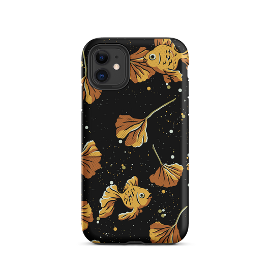 A branch of ginkgo that blends in with the background and disguises itself with several goldfish as if they were its leaves. An art for those who love goldfish.