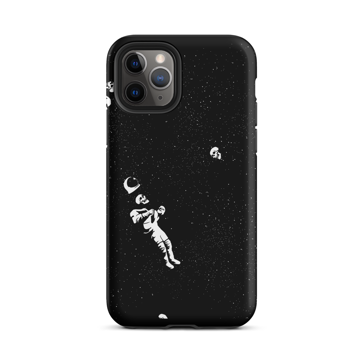 This image features a white astronaut figures floating in a dark, starry space background. The astronaut is surrounded by small celestial bodies and crescent moons, giving a sense of drifting through the cosmos. The design is intricate and has a whimsical, dreamy quality, with a vintage-inspired look, evoking a sense of exploration and wonder.