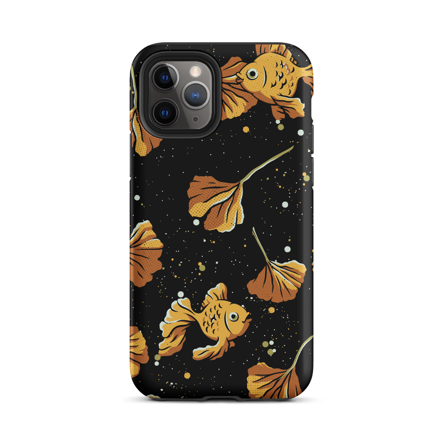 A branch of ginkgo that blends in with the background and disguises itself with several goldfish as if they were its leaves. An art for those who love goldfish.