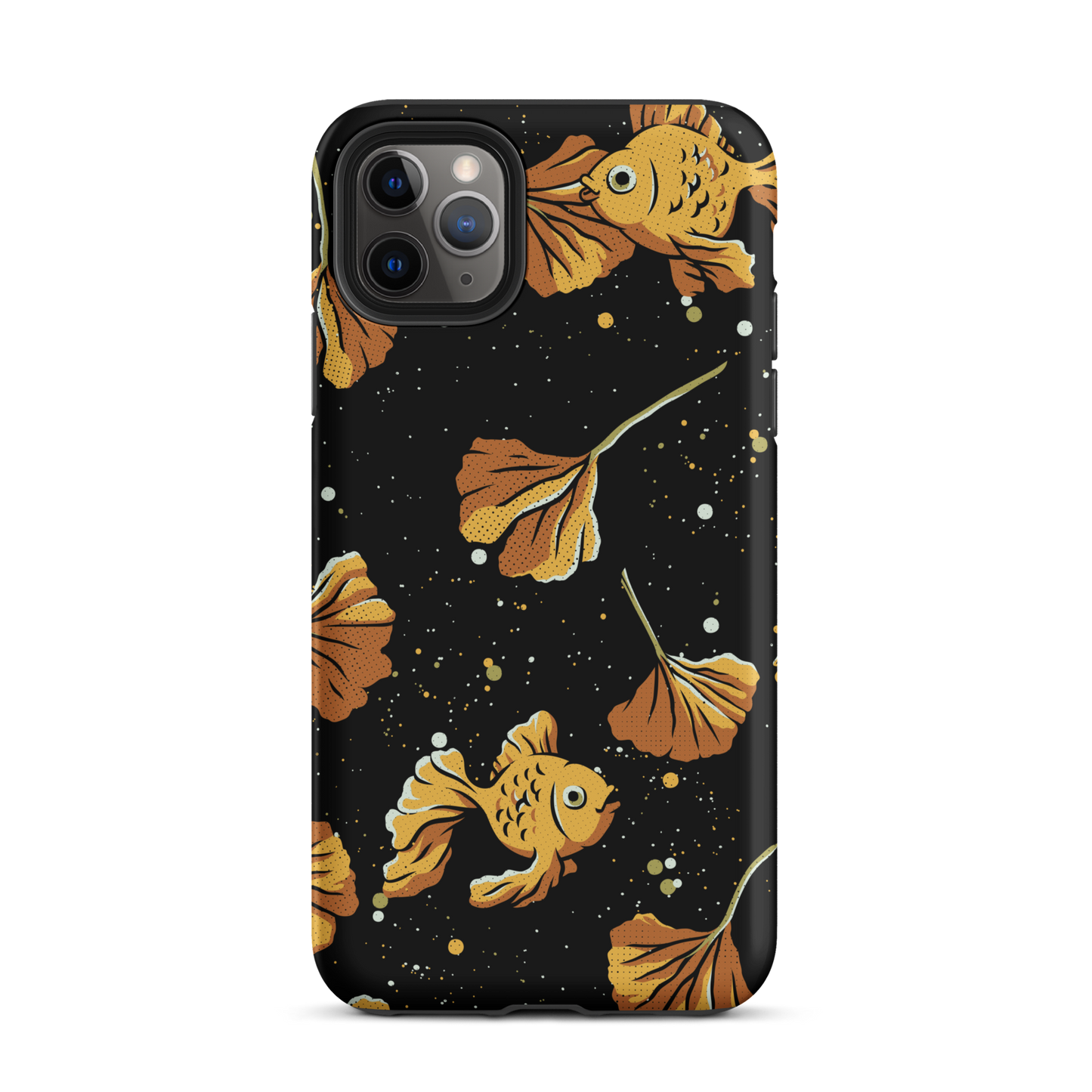 A branch of ginkgo that blends in with the background and disguises itself with several goldfish as if they were its leaves. An art for those who love goldfish.