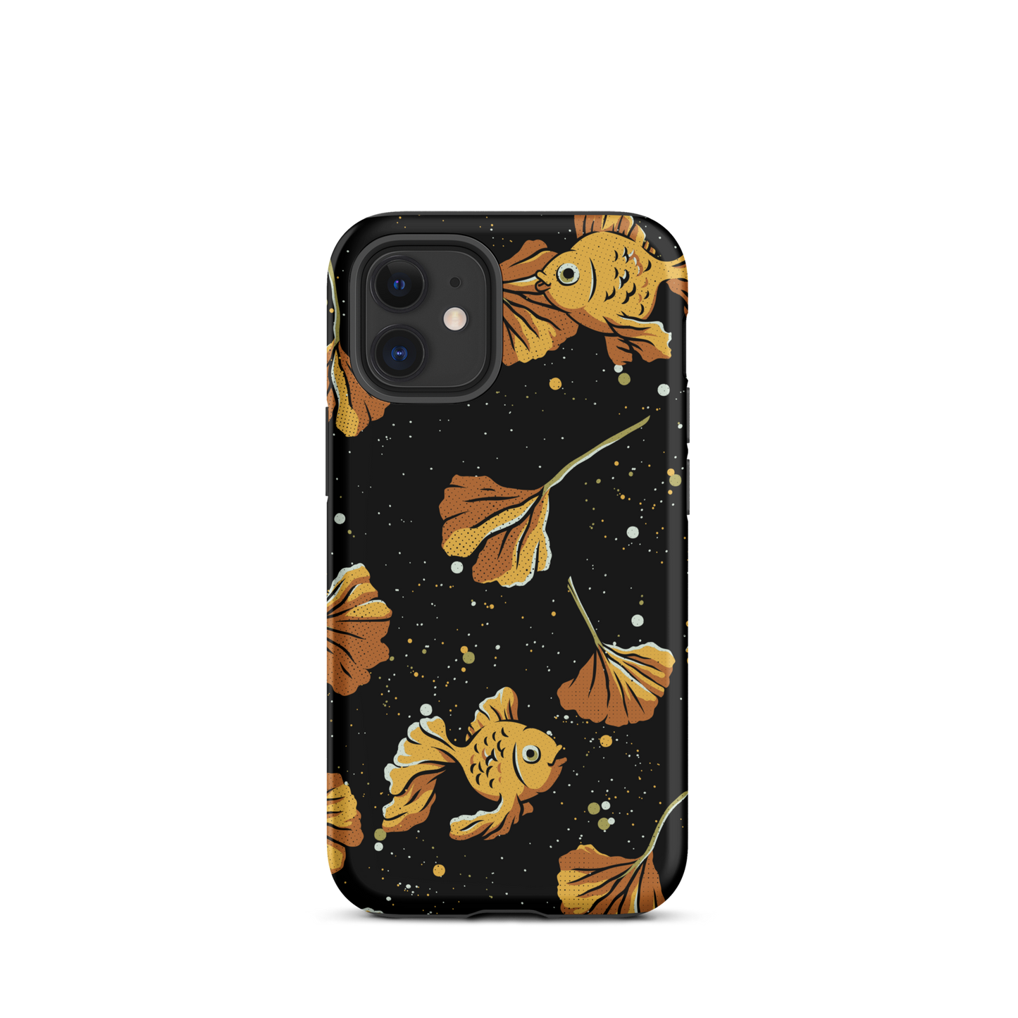 A branch of ginkgo that blends in with the background and disguises itself with several goldfish as if they were its leaves. An art for those who love goldfish.