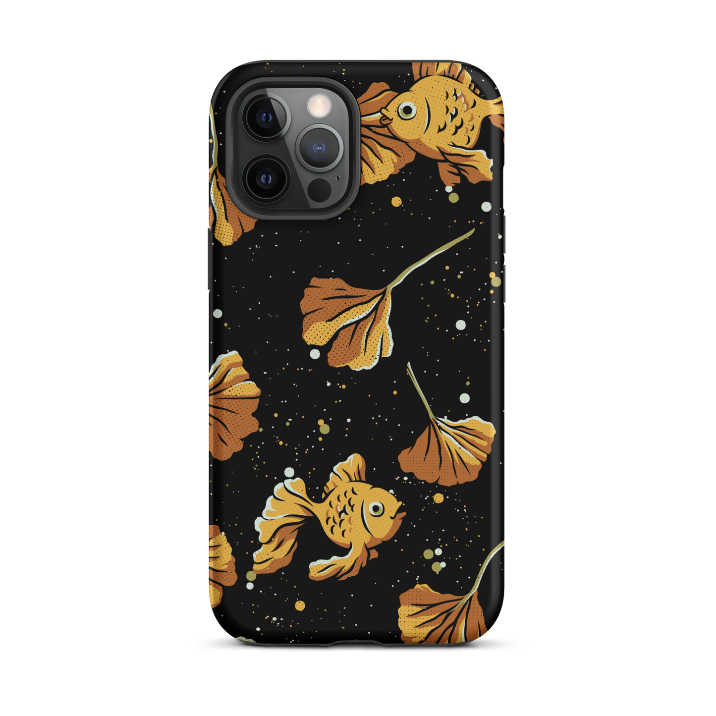 A branch of ginkgo that blends in with the background and disguises itself with several goldfish as if they were its leaves. An art for those who love goldfish.