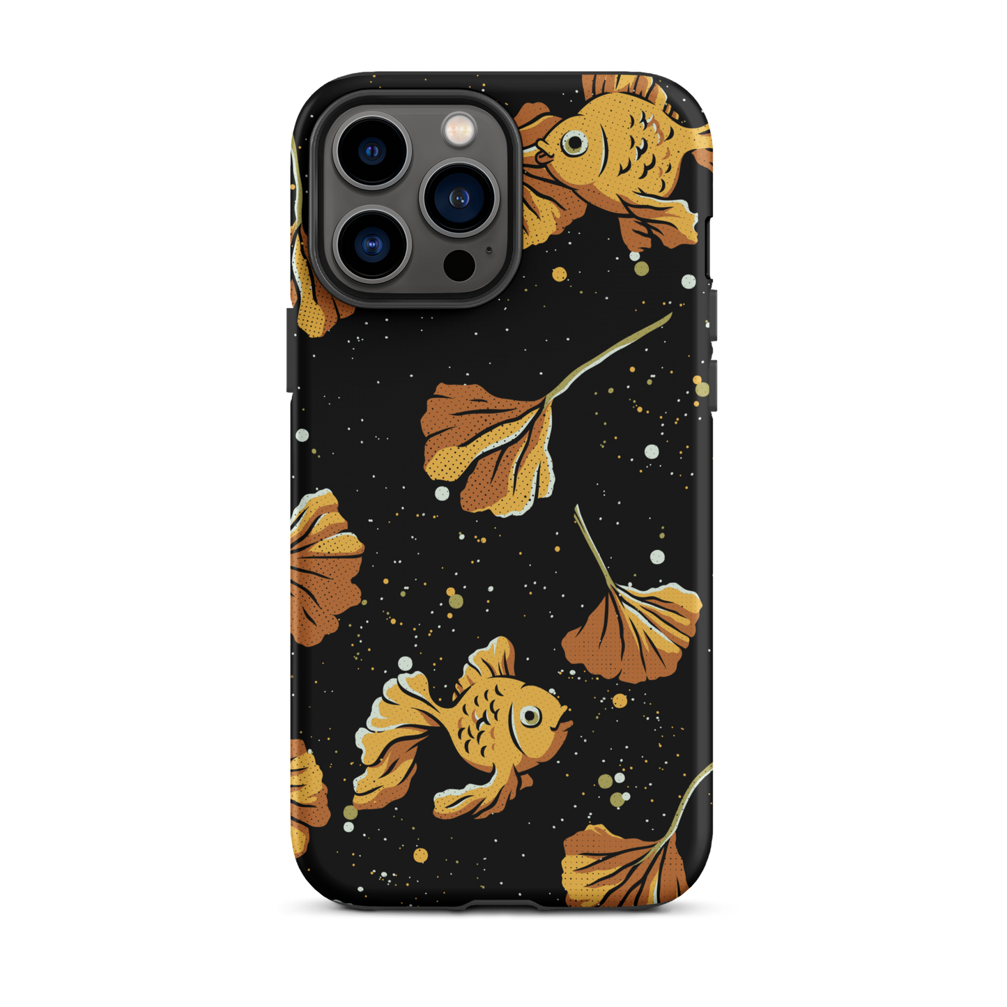 A branch of ginkgo that blends in with the background and disguises itself with several goldfish as if they were its leaves. An art for those who love goldfish.