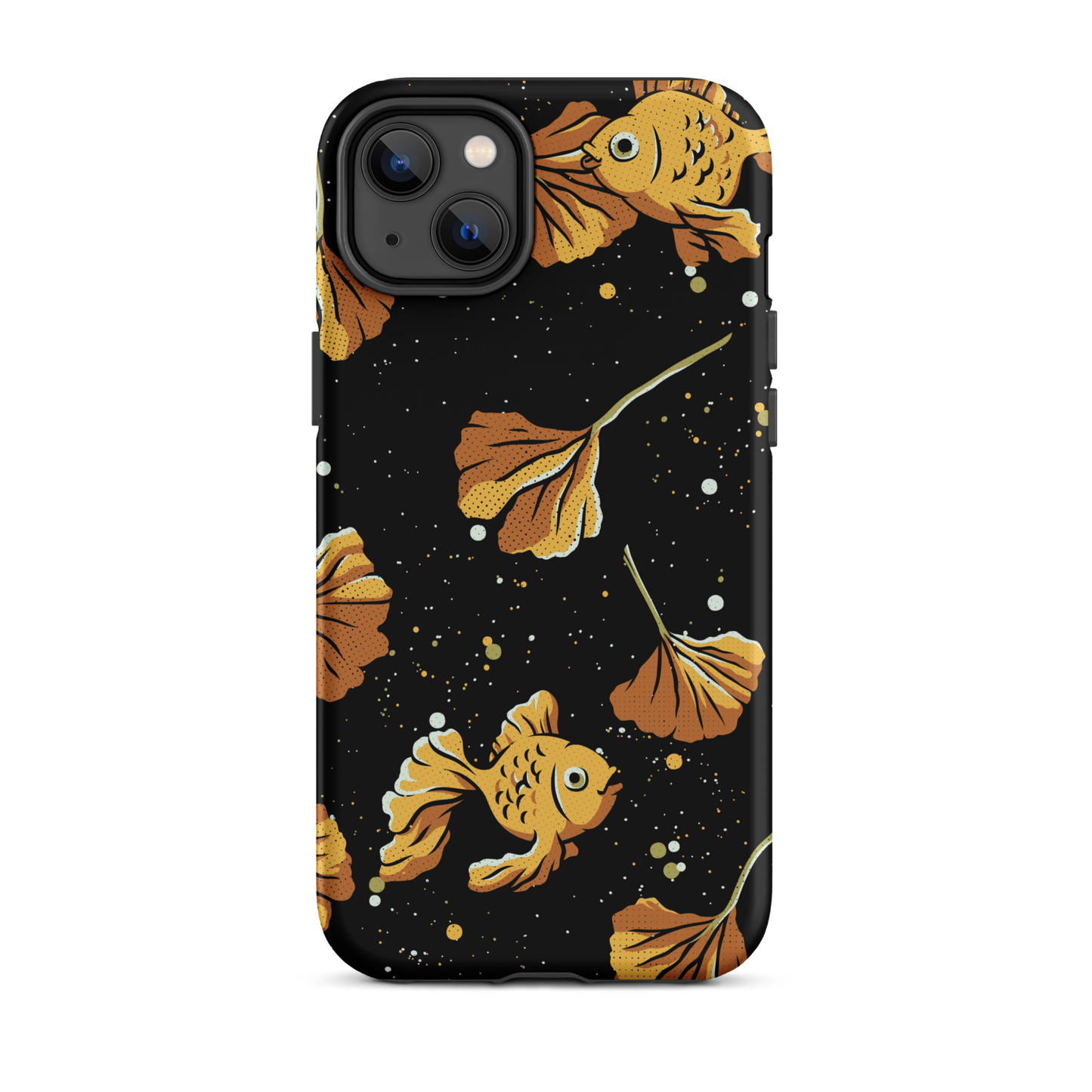 A branch of ginkgo that blends in with the background and disguises itself with several goldfish as if they were its leaves. An art for those who love goldfish.