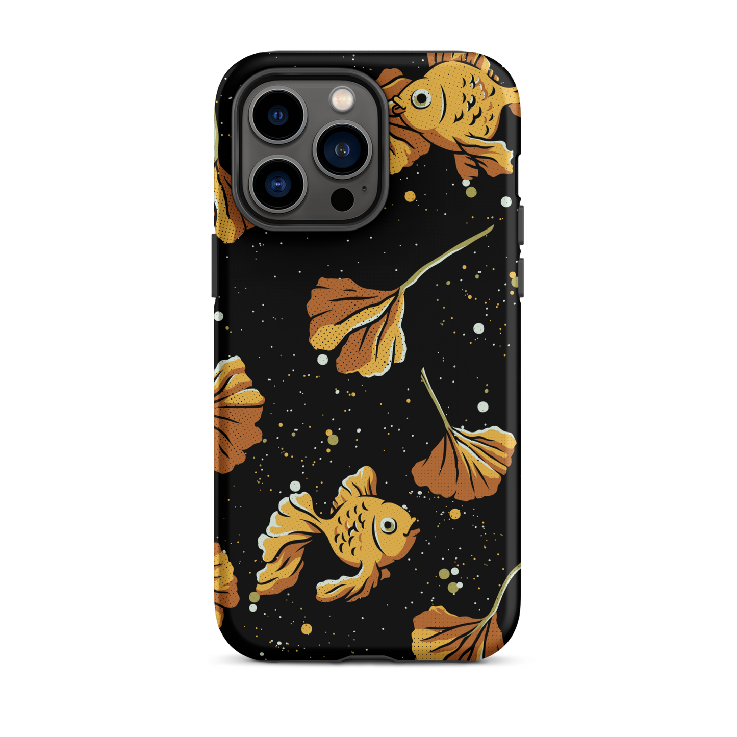 A branch of ginkgo that blends in with the background and disguises itself with several goldfish as if they were its leaves. An art for those who love goldfish.