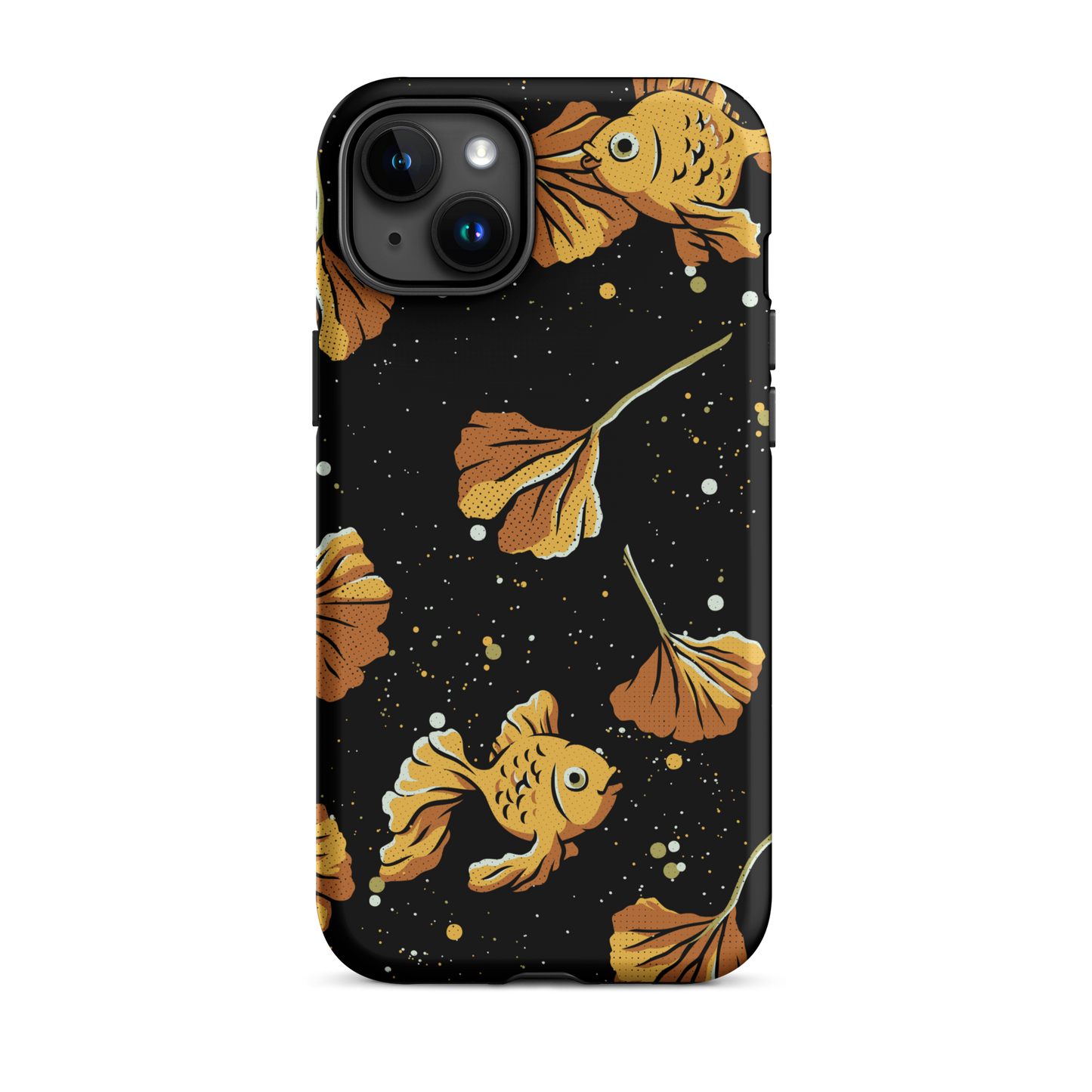 A branch of ginkgo that blends in with the background and disguises itself with several goldfish as if they were its leaves. An art for those who love goldfish.