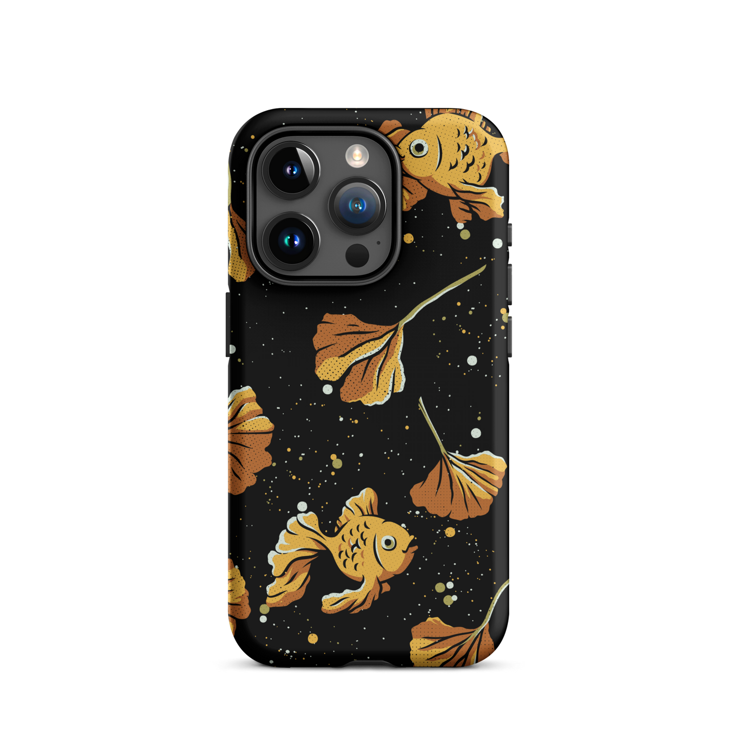 A branch of ginkgo that blends in with the background and disguises itself with several goldfish as if they were its leaves. An art for those who love goldfish.