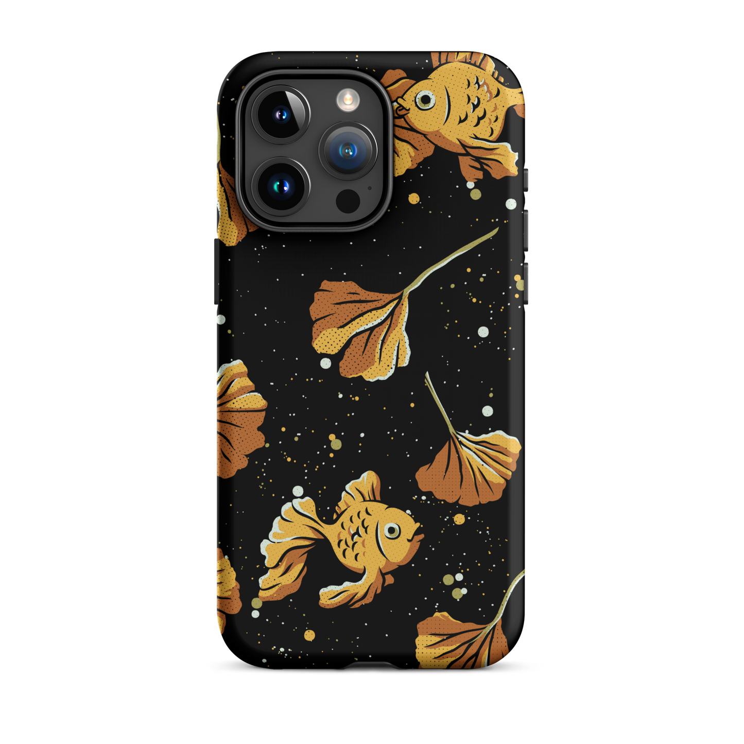 A branch of ginkgo that blends in with the background and disguises itself with several goldfish as if they were its leaves. An art for those who love goldfish.