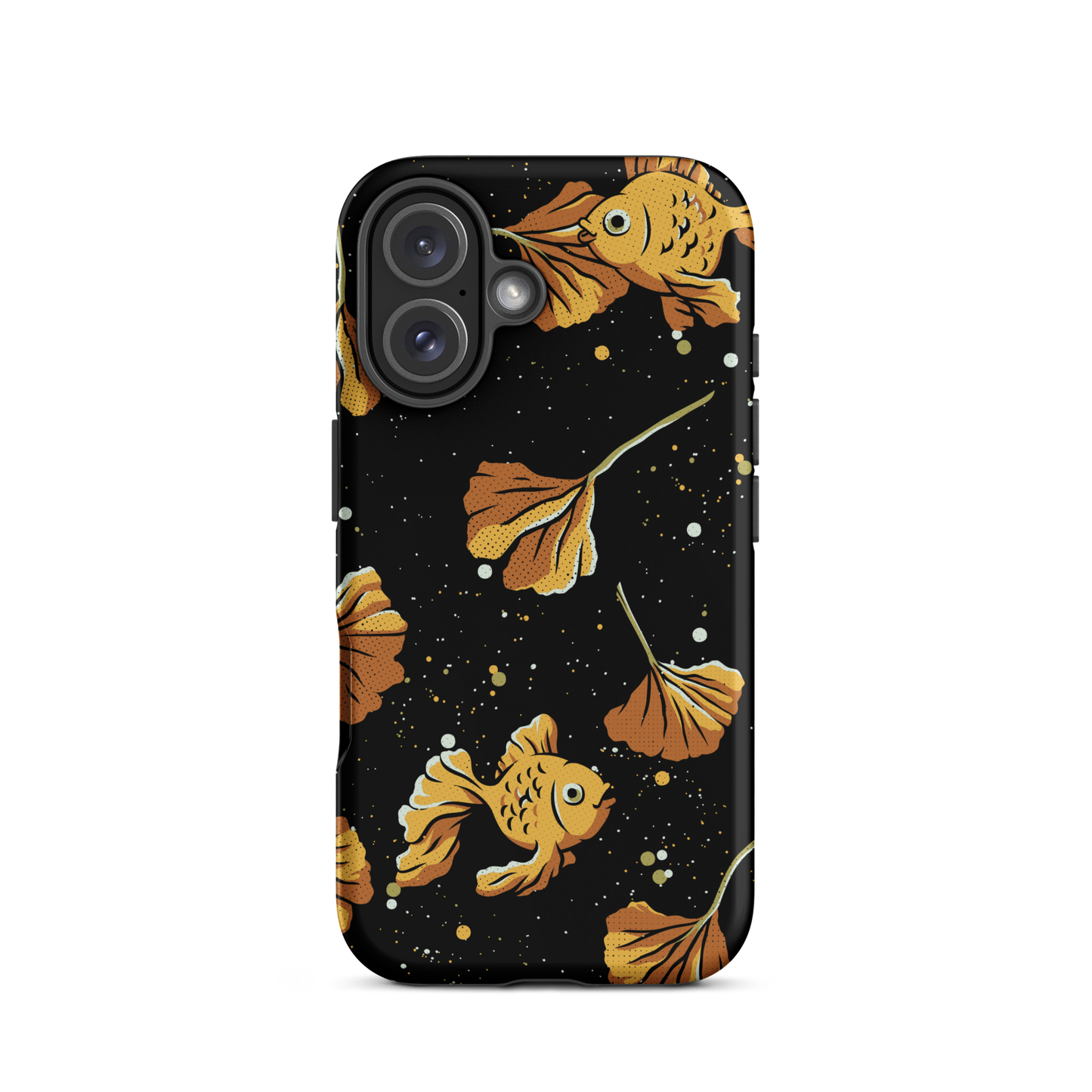 A branch of ginkgo that blends in with the background and disguises itself with several goldfish as if they were its leaves. An art for those who love goldfish.
