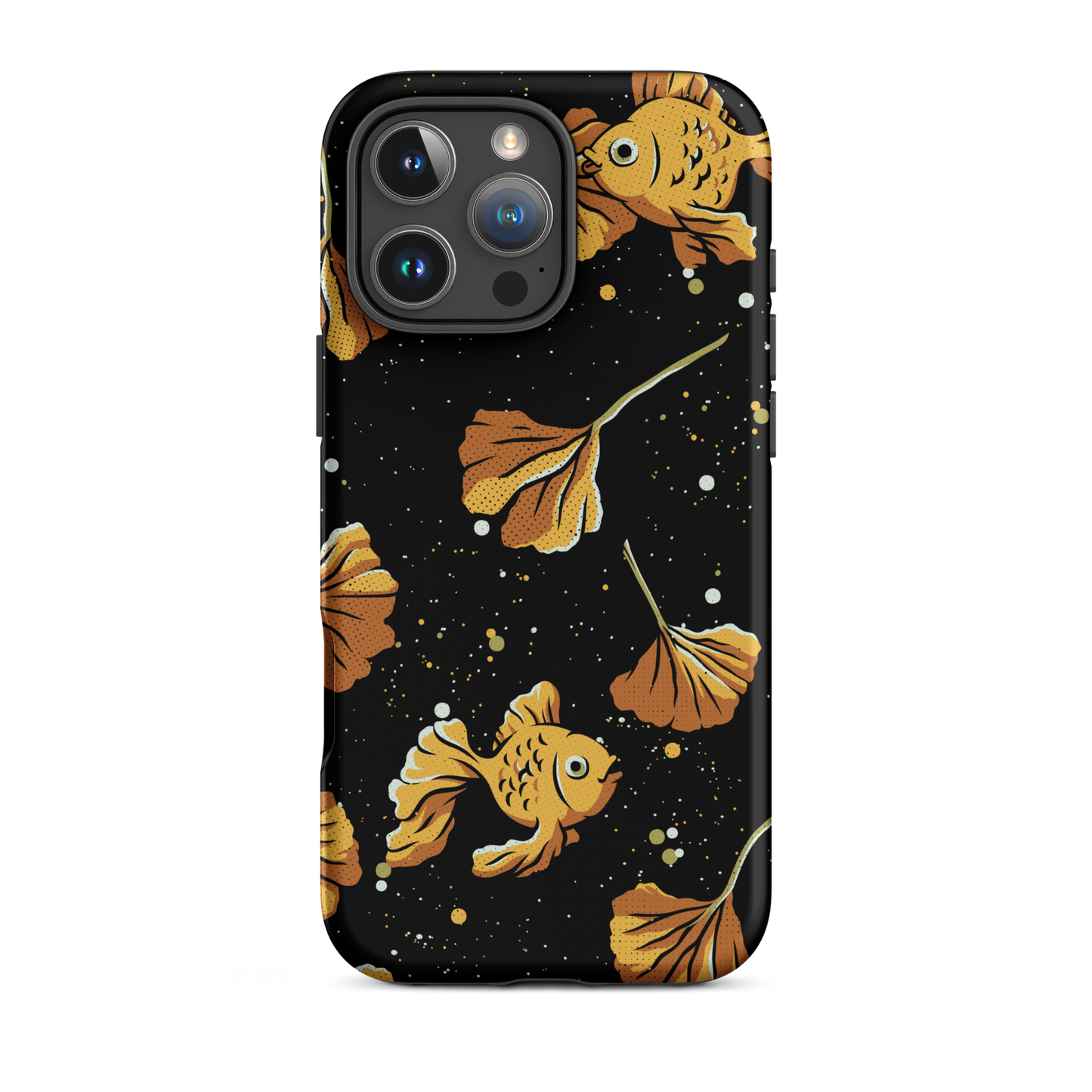 A branch of ginkgo that blends in with the background and disguises itself with several goldfish as if they were its leaves. An art for those who love goldfish.