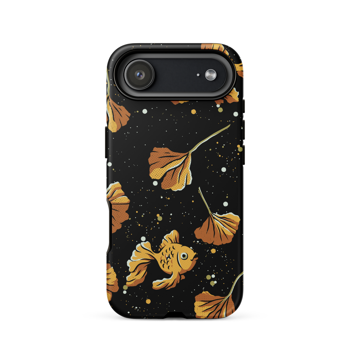A branch of ginkgo that blends in with the background and disguises itself with several goldfish as if they were its leaves. An art for those who love goldfish.