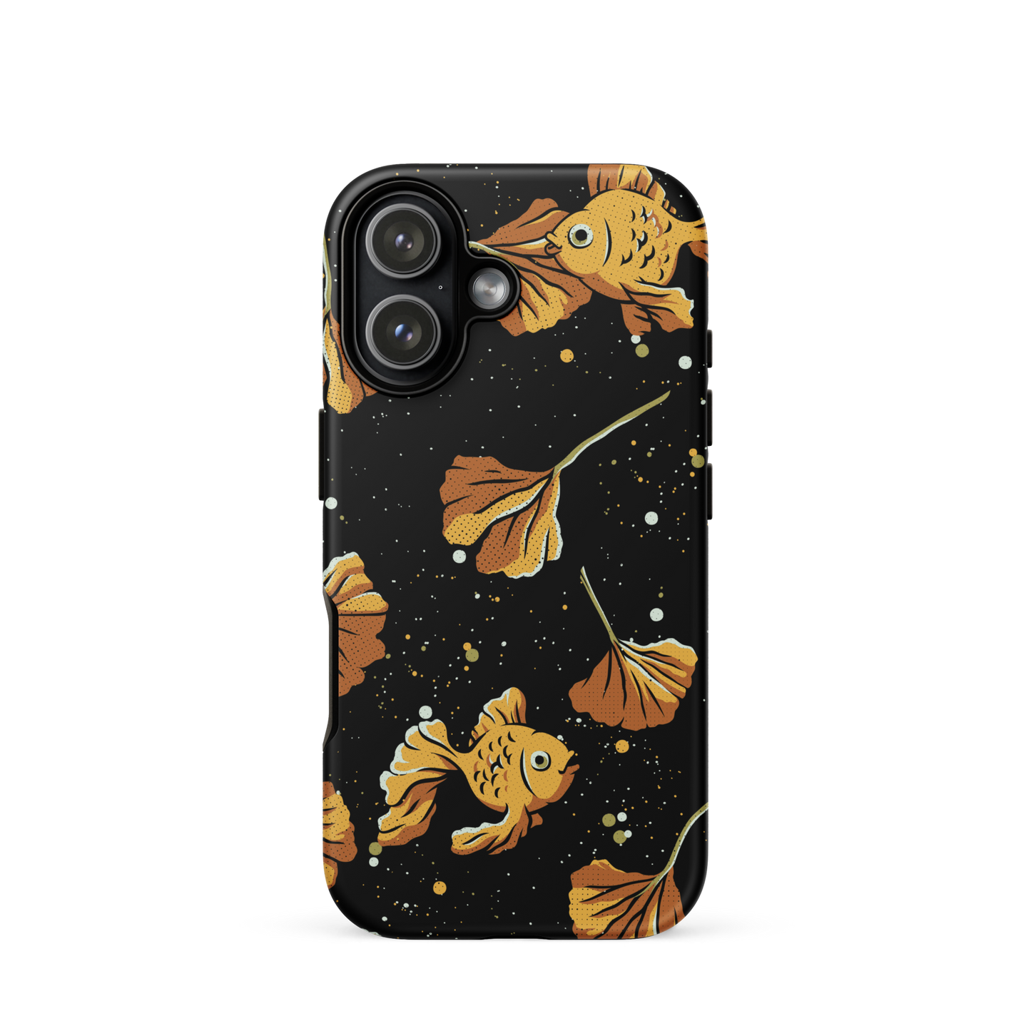 A branch of ginkgo that blends in with the background and disguises itself with several goldfish as if they were its leaves. An art for those who love goldfish.