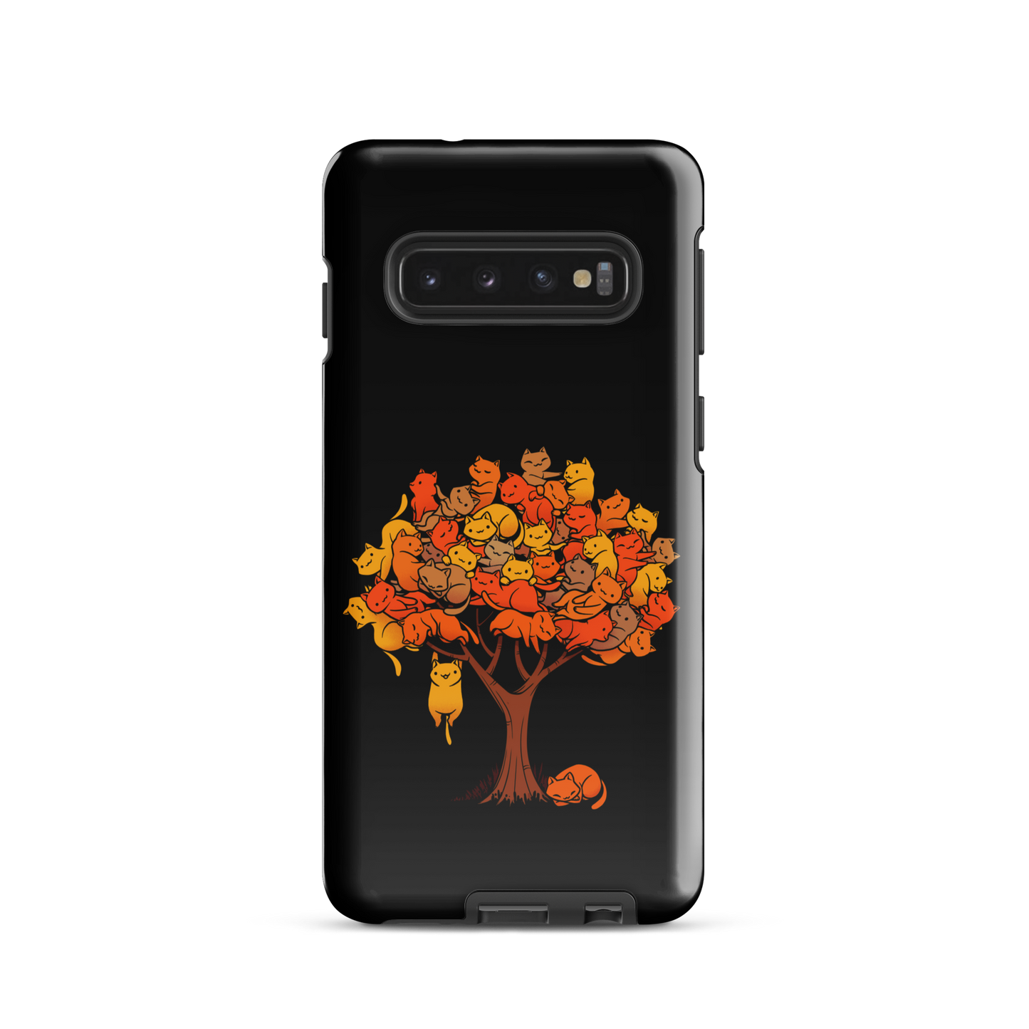 A tree formed by several kittens, some sleeping, others playing. An allusion to where cats come from.