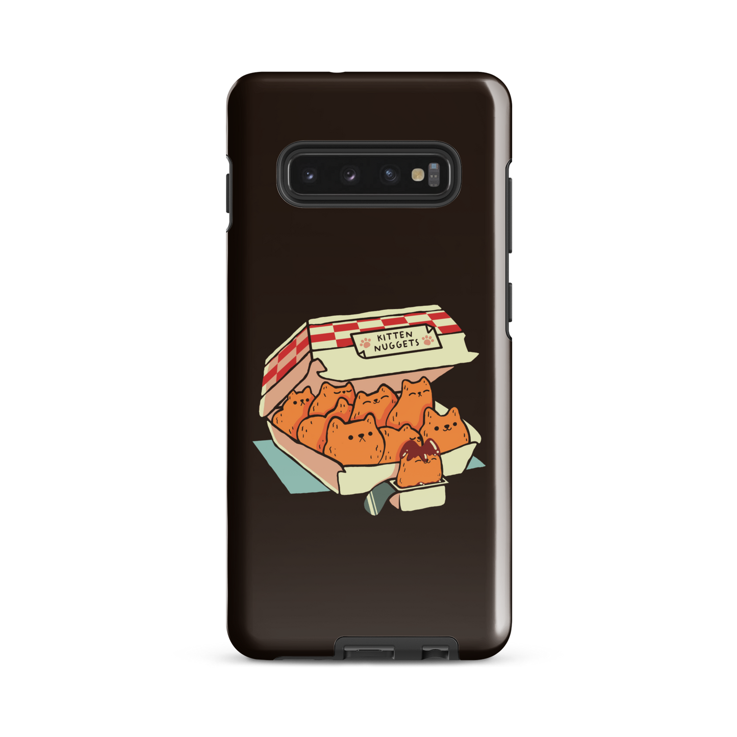 A box of cute nuggets that are shaped like cute kittens. An art that mixes humor, kittens and fast food.