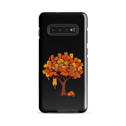 A tree formed by several kittens, some sleeping, others playing. An allusion to where cats come from.