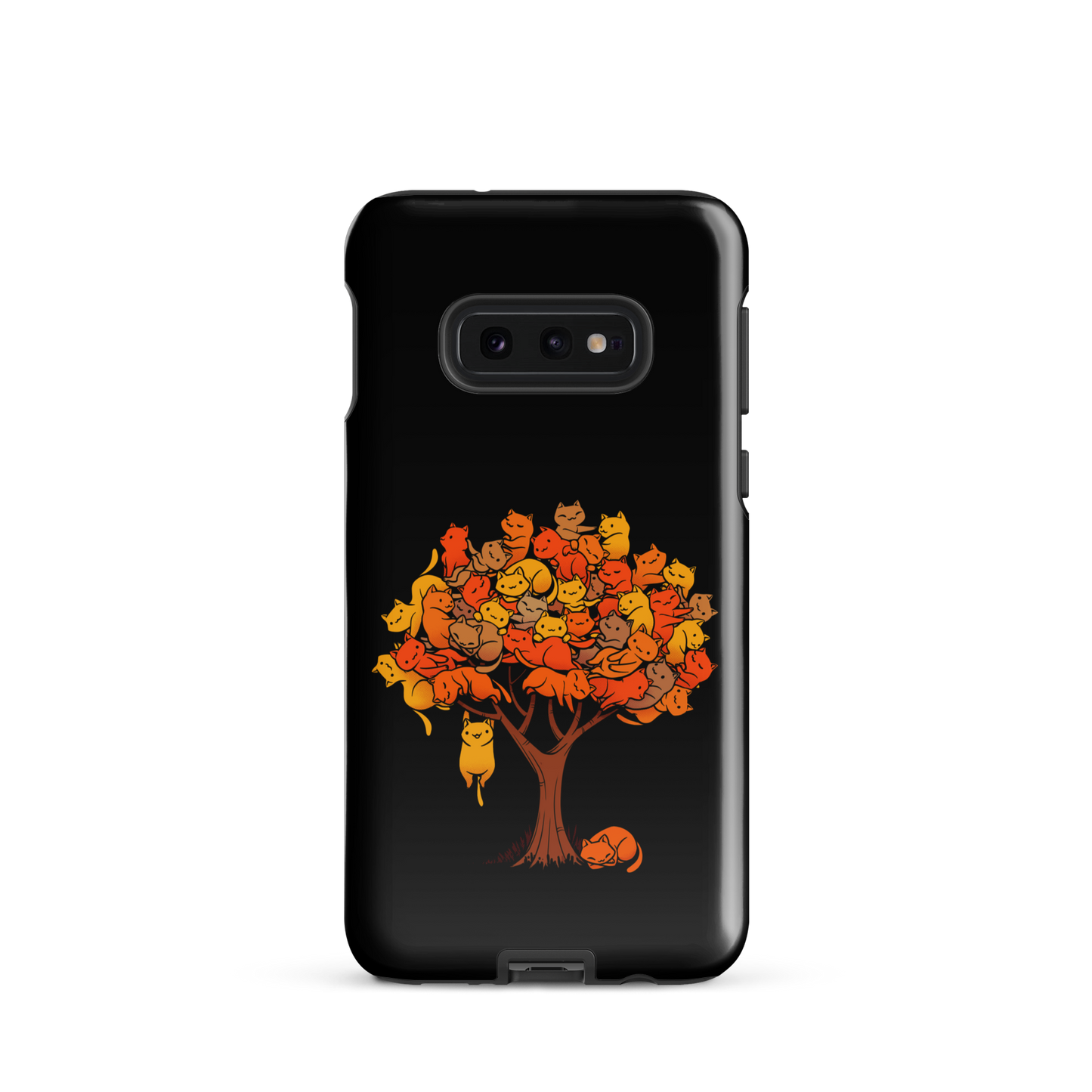 A tree formed by several kittens, some sleeping, others playing. An allusion to where cats come from.