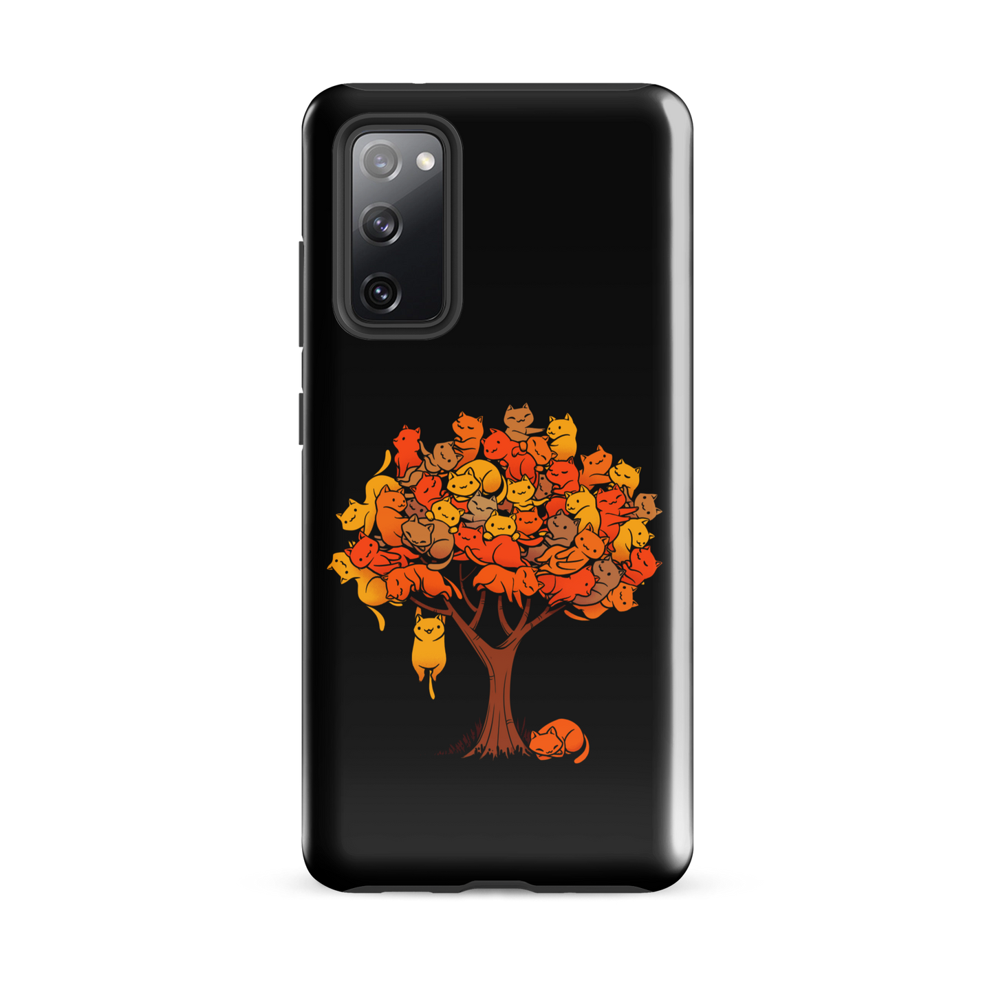 A tree formed by several kittens, some sleeping, others playing. An allusion to where cats come from.