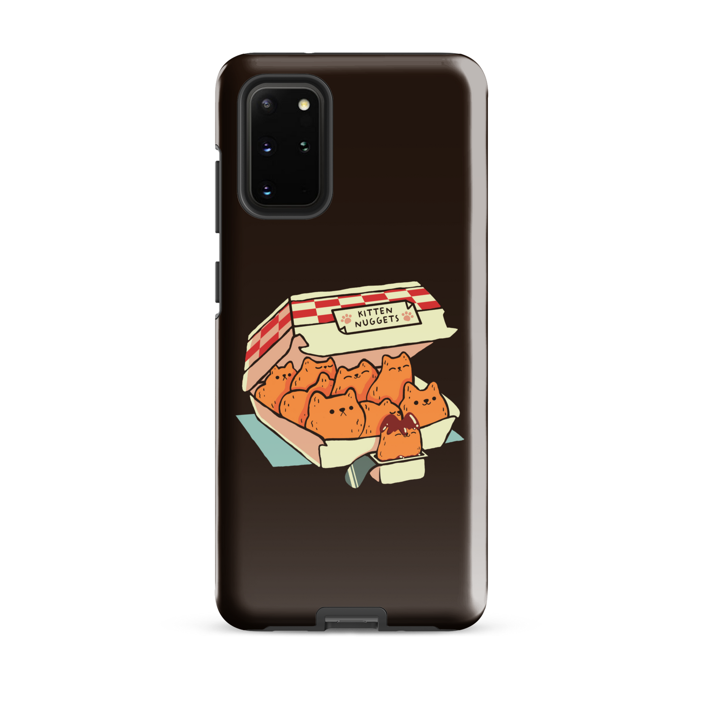 A box of cute nuggets that are shaped like cute kittens. An art that mixes humor, kittens and fast food.