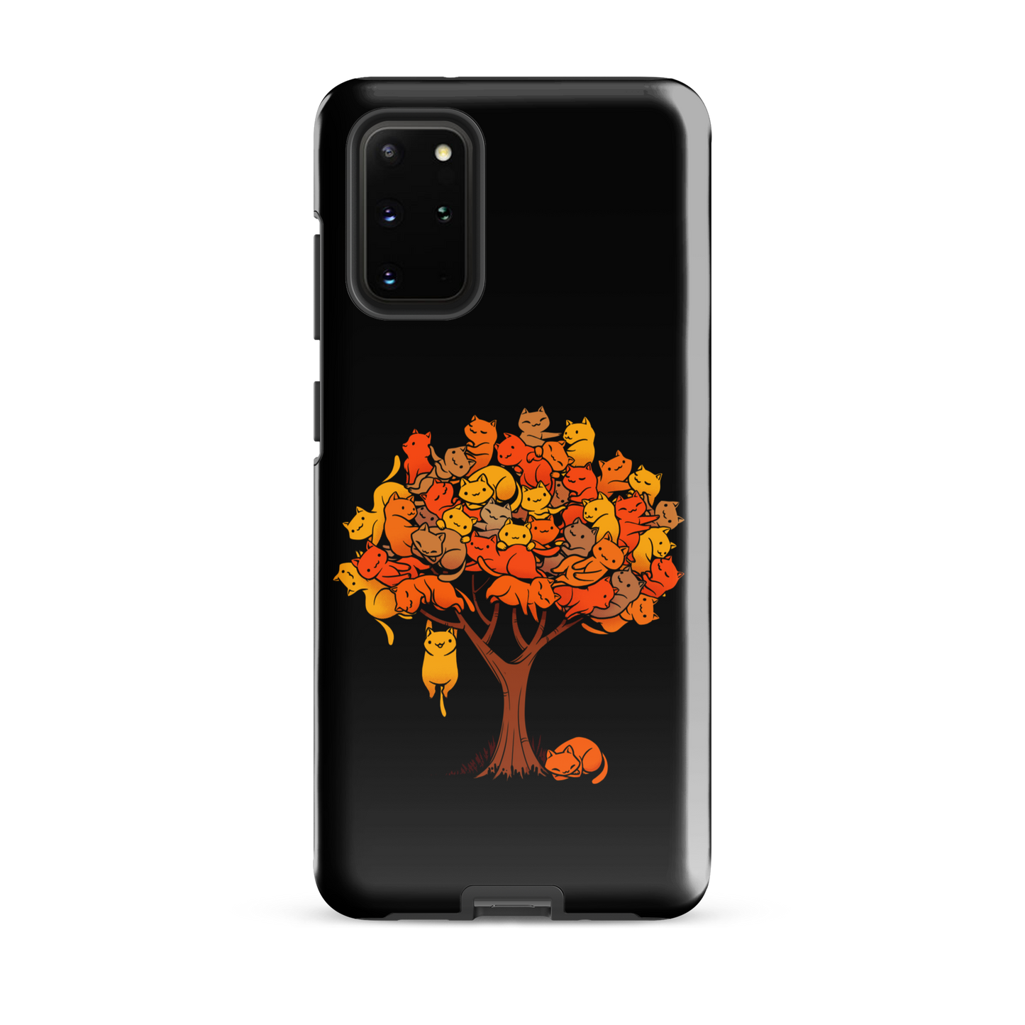 A tree formed by several kittens, some sleeping, others playing. An allusion to where cats come from.