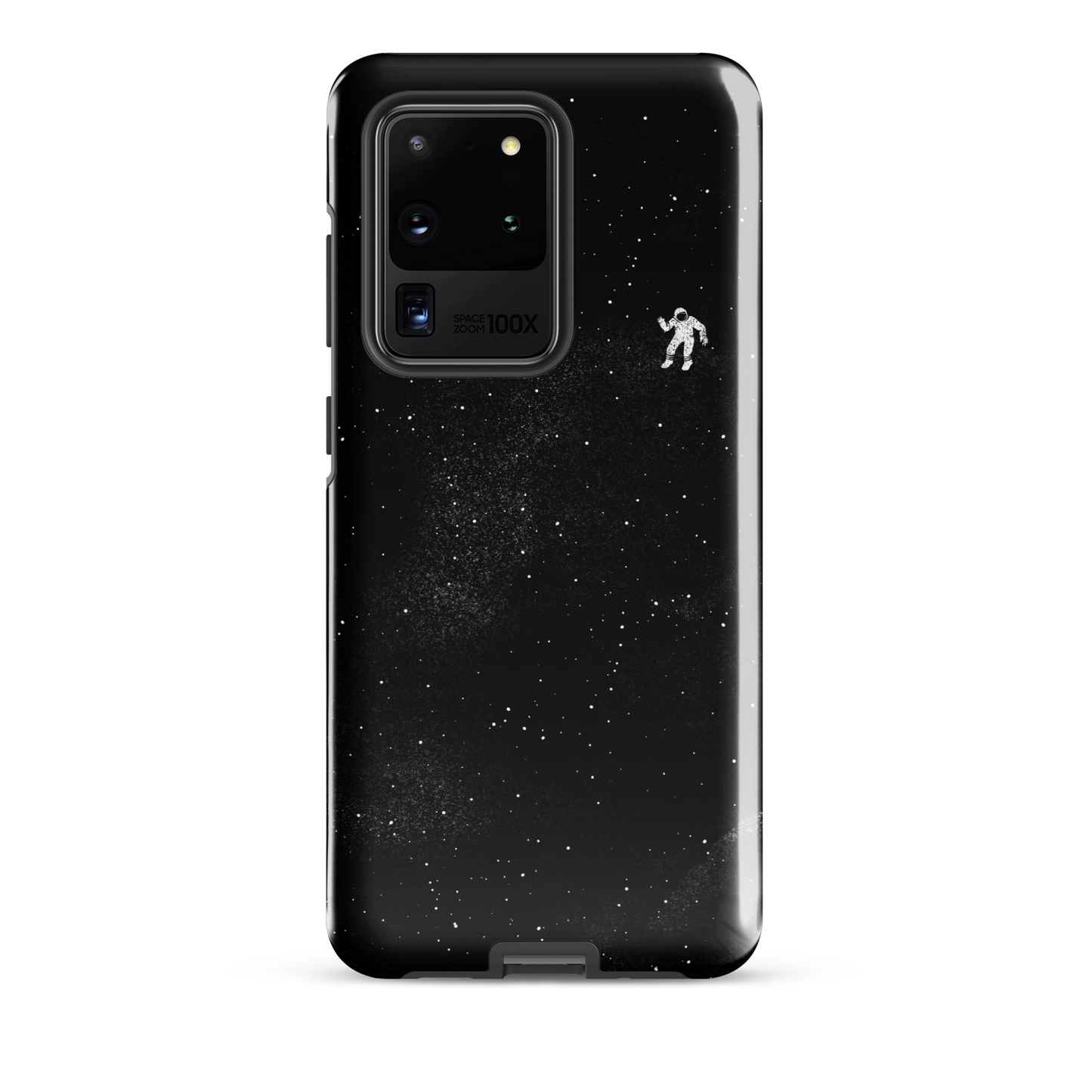 A small astronaut floating through space between the immensity of the universe and the stars. A perfect minimalist art for those who are passionate about space.