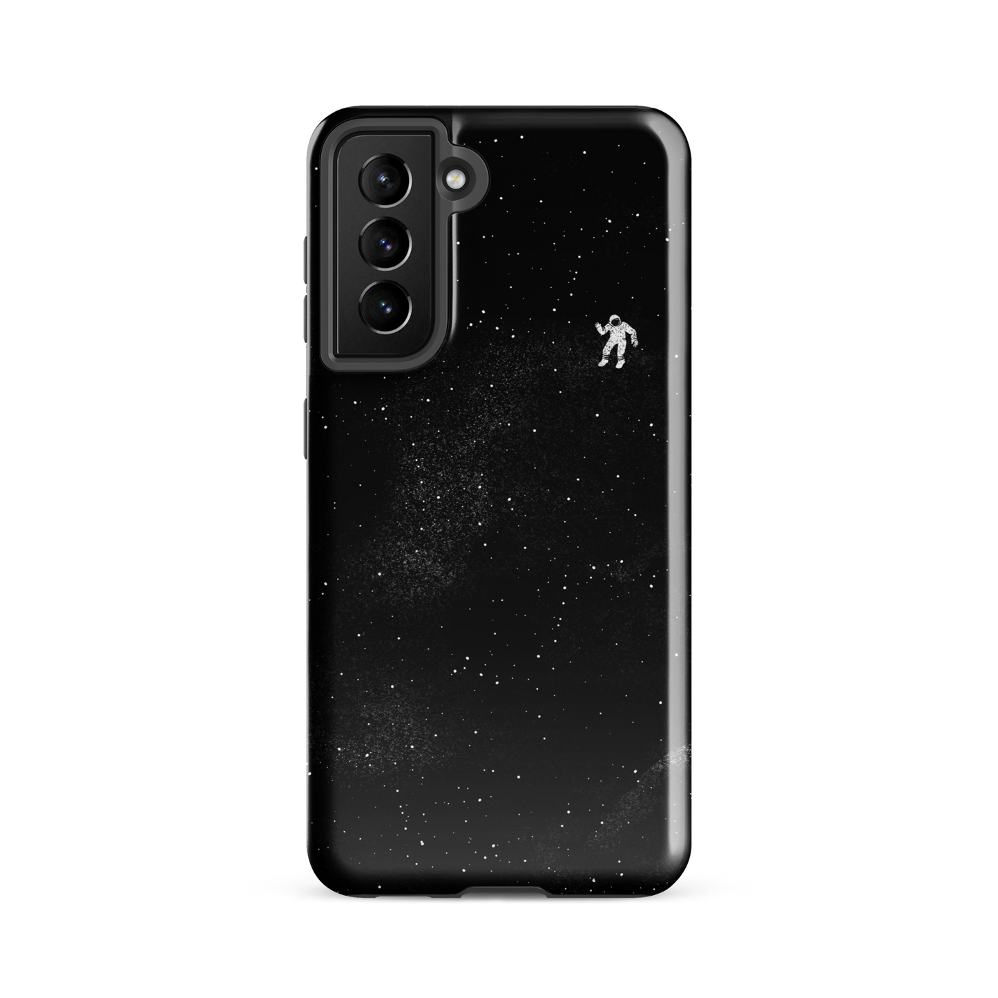 A small astronaut floating through space between the immensity of the universe and the stars. A perfect minimalist art for those who are passionate about space.
