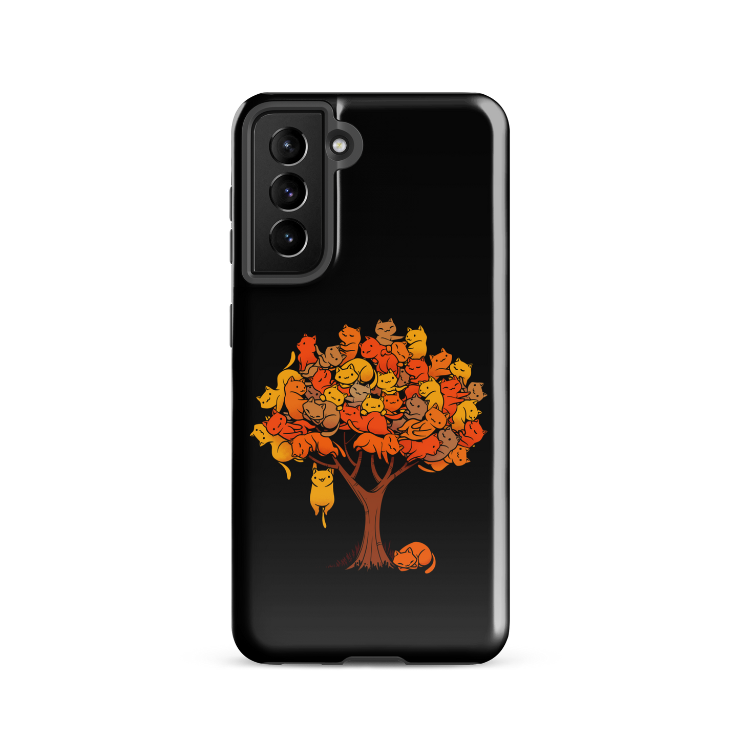 A tree formed by several kittens, some sleeping, others playing. An allusion to where cats come from.