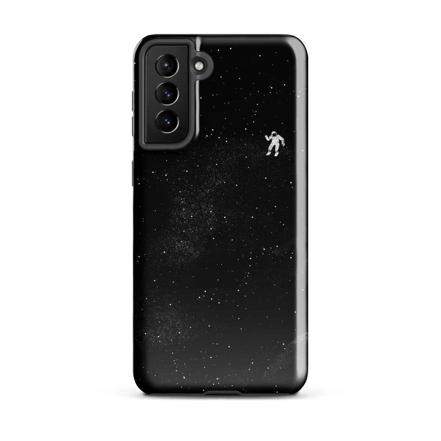 A small astronaut floating through space between the immensity of the universe and the stars. A perfect minimalist art for those who are passionate about space.