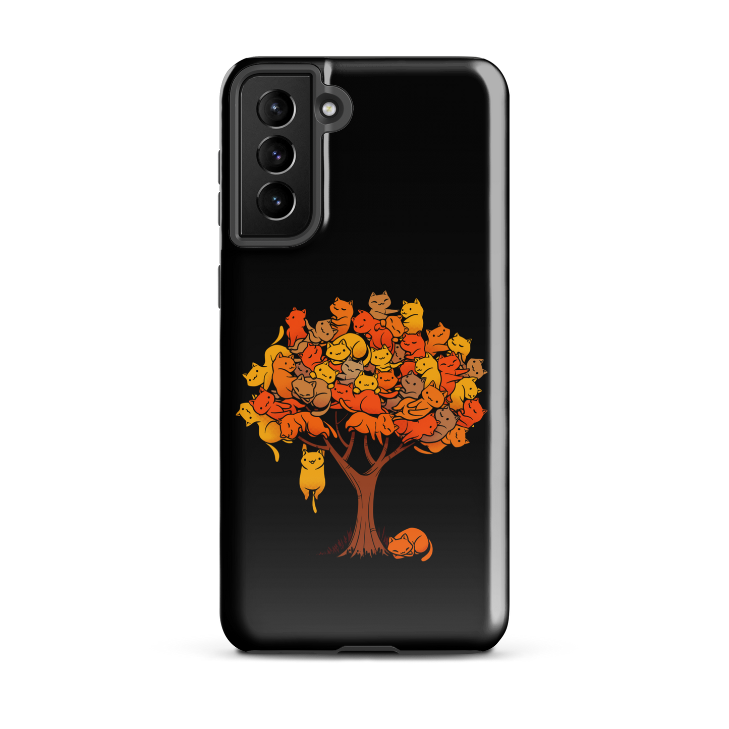 A tree formed by several kittens, some sleeping, others playing. An allusion to where cats come from.