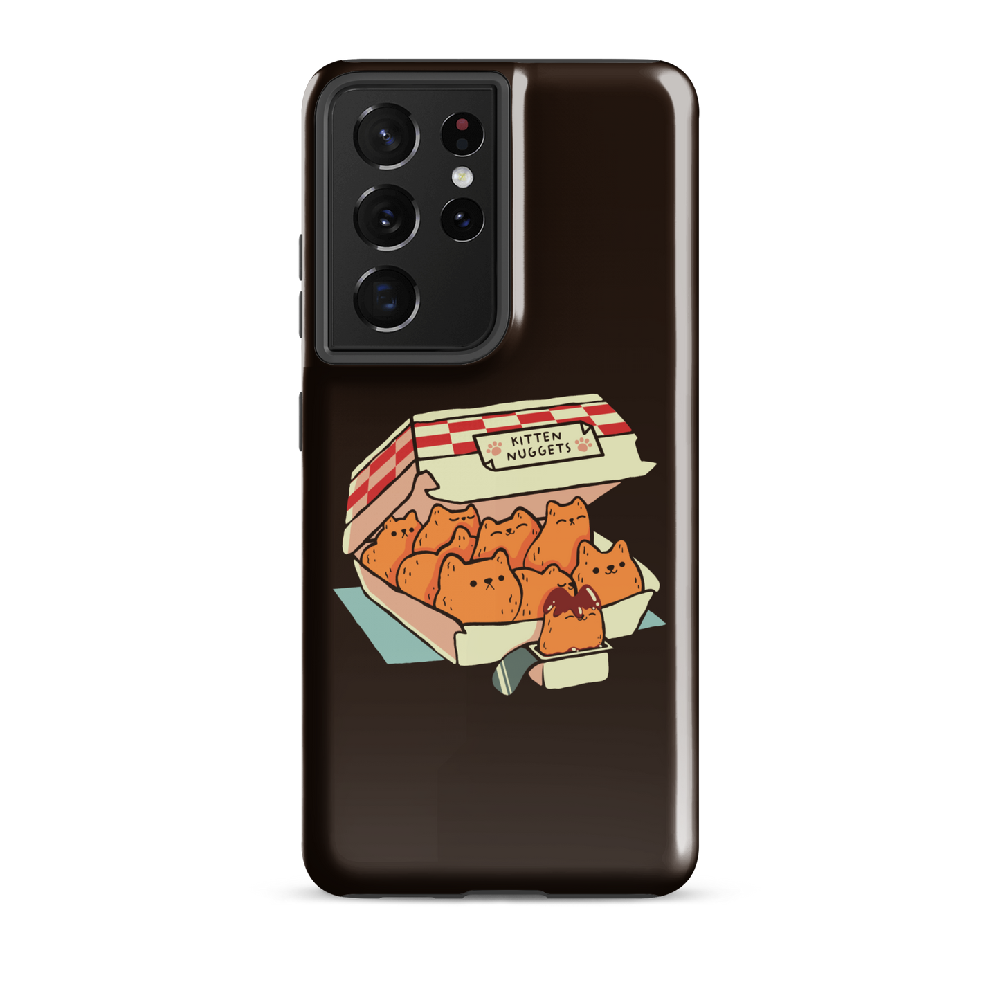 A box of cute nuggets that are shaped like cute kittens. An art that mixes humor, kittens and fast food.