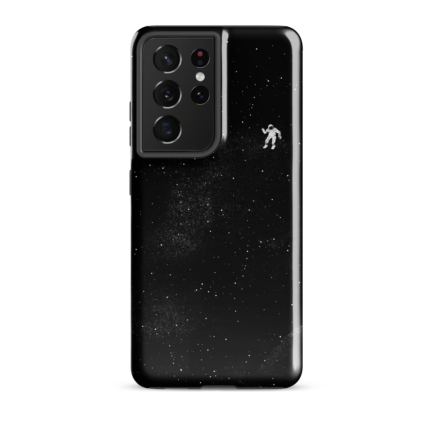 A small astronaut floating through space between the immensity of the universe and the stars. A perfect minimalist art for those who are passionate about space.