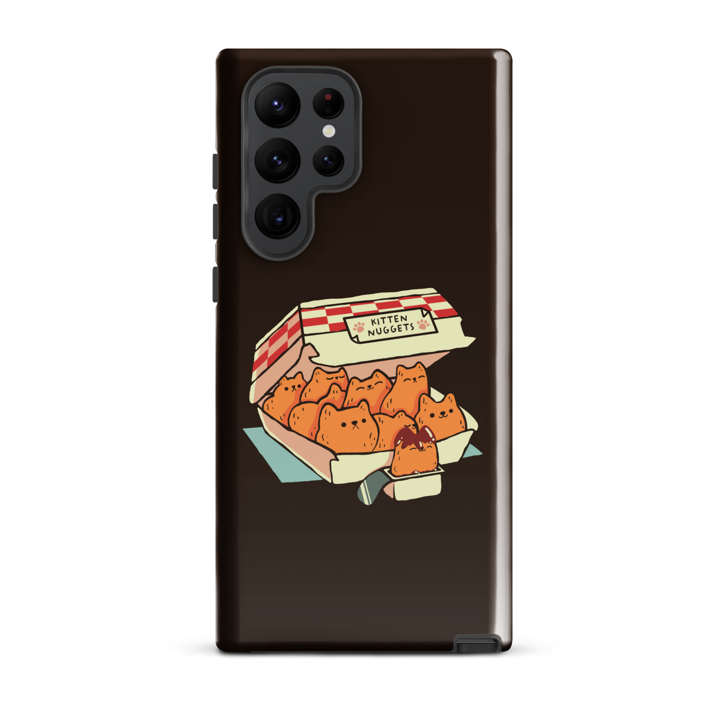 A box of cute nuggets that are shaped like cute kittens. An art that mixes humor, kittens and fast food.