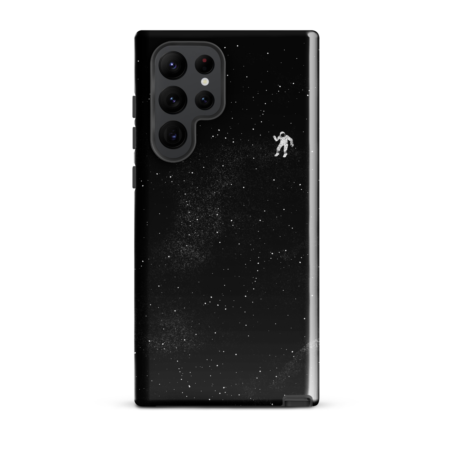 A small astronaut floating through space between the immensity of the universe and the stars. A perfect minimalist art for those who are passionate about space.