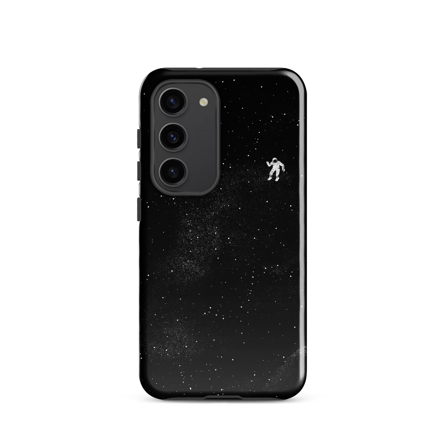 A small astronaut floating through space between the immensity of the universe and the stars. A perfect minimalist art for those who are passionate about space.