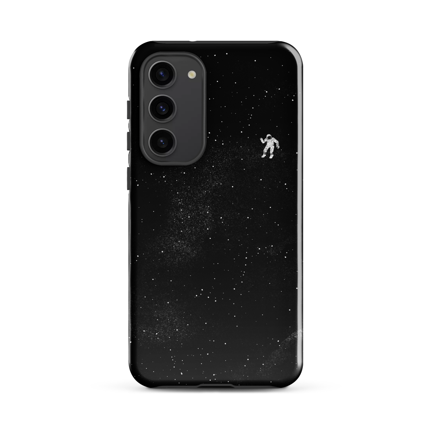 A small astronaut floating through space between the immensity of the universe and the stars. A perfect minimalist art for those who are passionate about space.