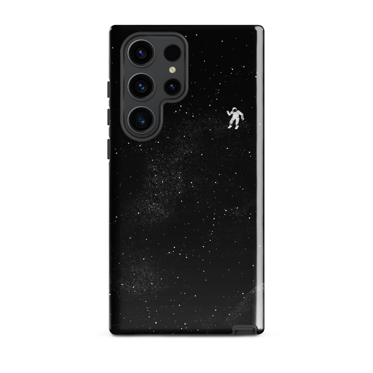 A small astronaut floating through space between the immensity of the universe and the stars. A perfect minimalist art for those who are passionate about space.