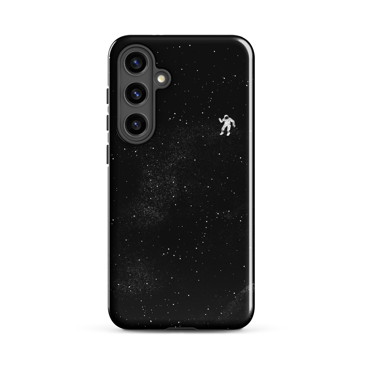 A small astronaut floating through space between the immensity of the universe and the stars. A perfect minimalist art for those who are passionate about space.