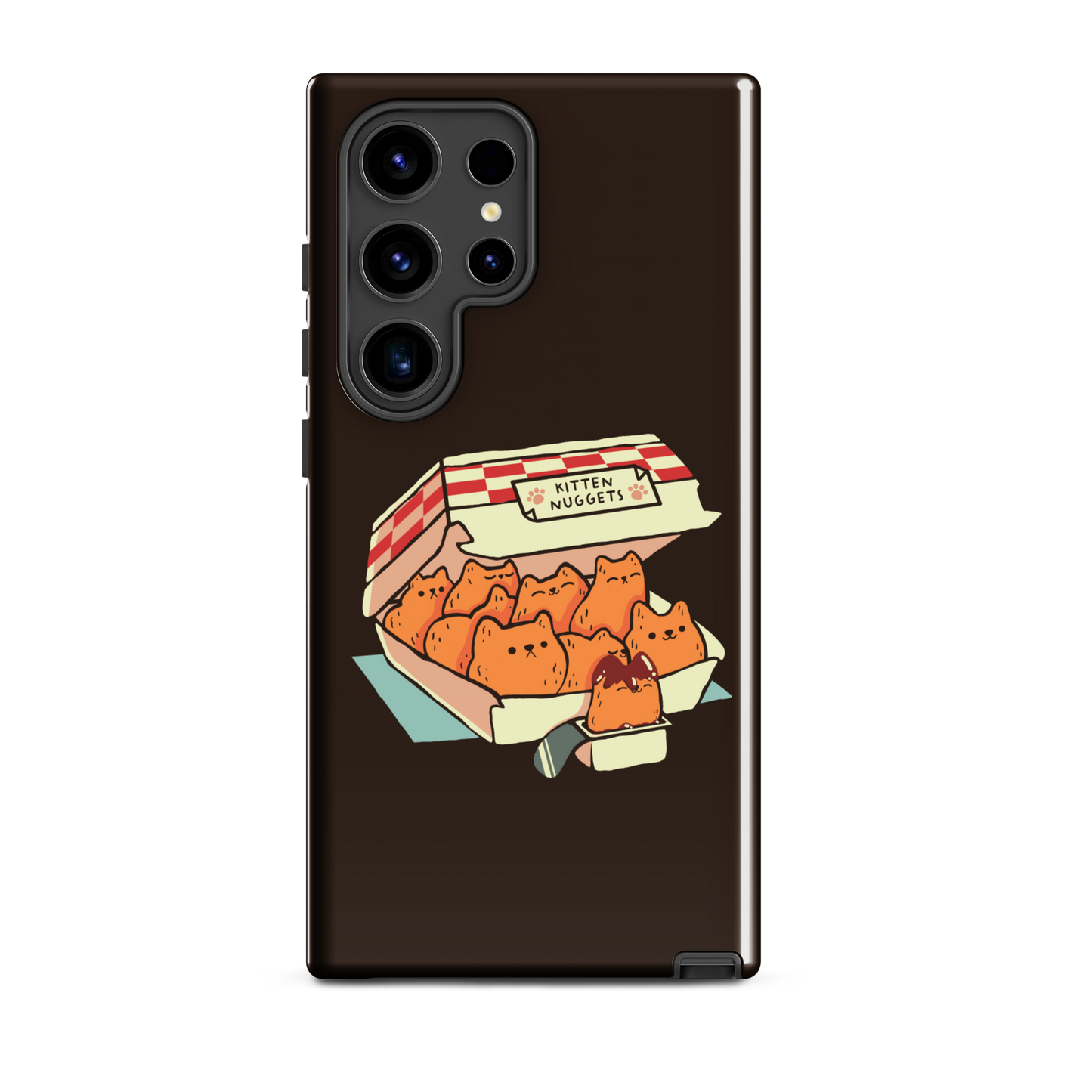 A box of cute nuggets that are shaped like cute kittens. An art that mixes humor, kittens and fast food.