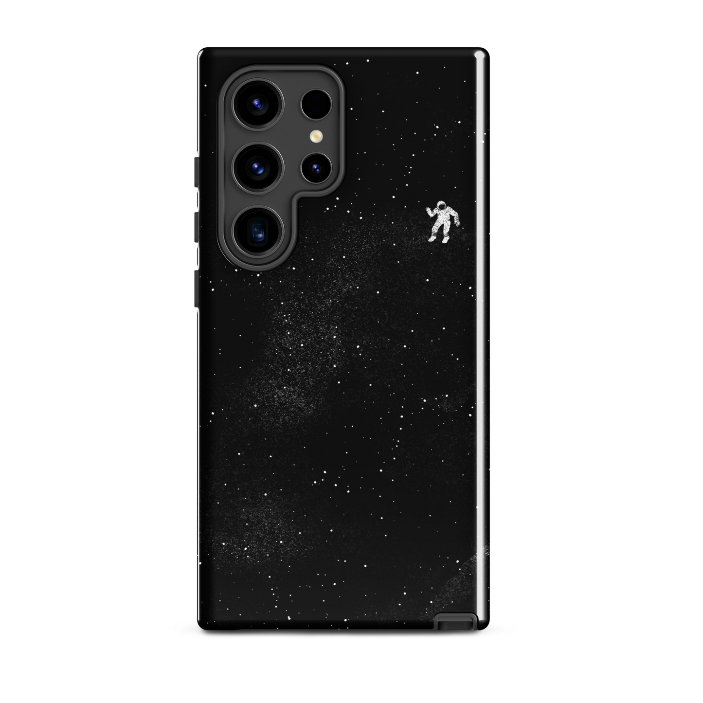 A small astronaut floating through space between the immensity of the universe and the stars. A perfect minimalist art for those who are passionate about space.