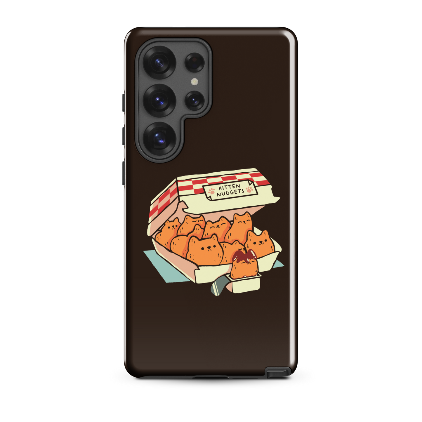 A box of cute nuggets that are shaped like cute kittens. An art that mixes humor, kittens and fast food.