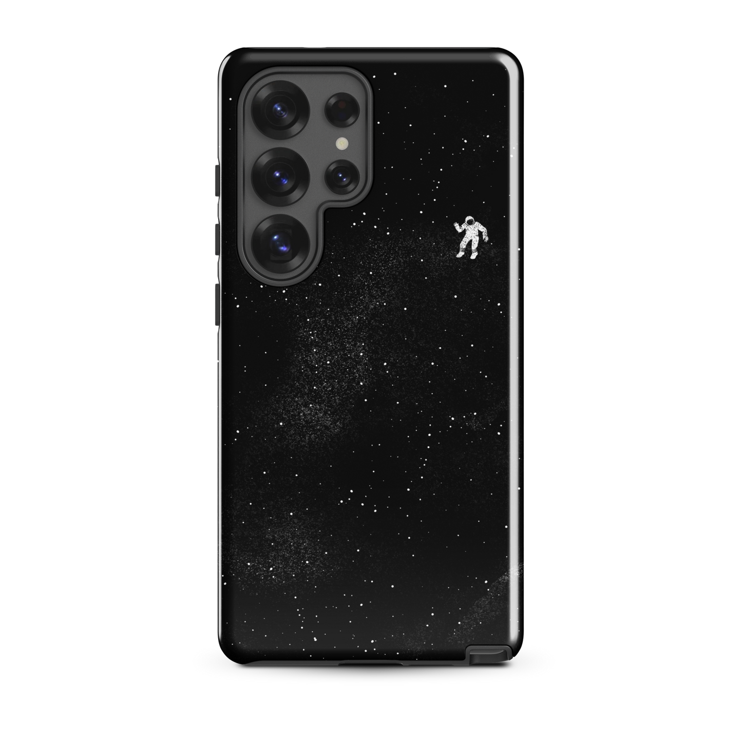 A small astronaut floating through space between the immensity of the universe and the stars. A perfect minimalist art for those who are passionate about space.