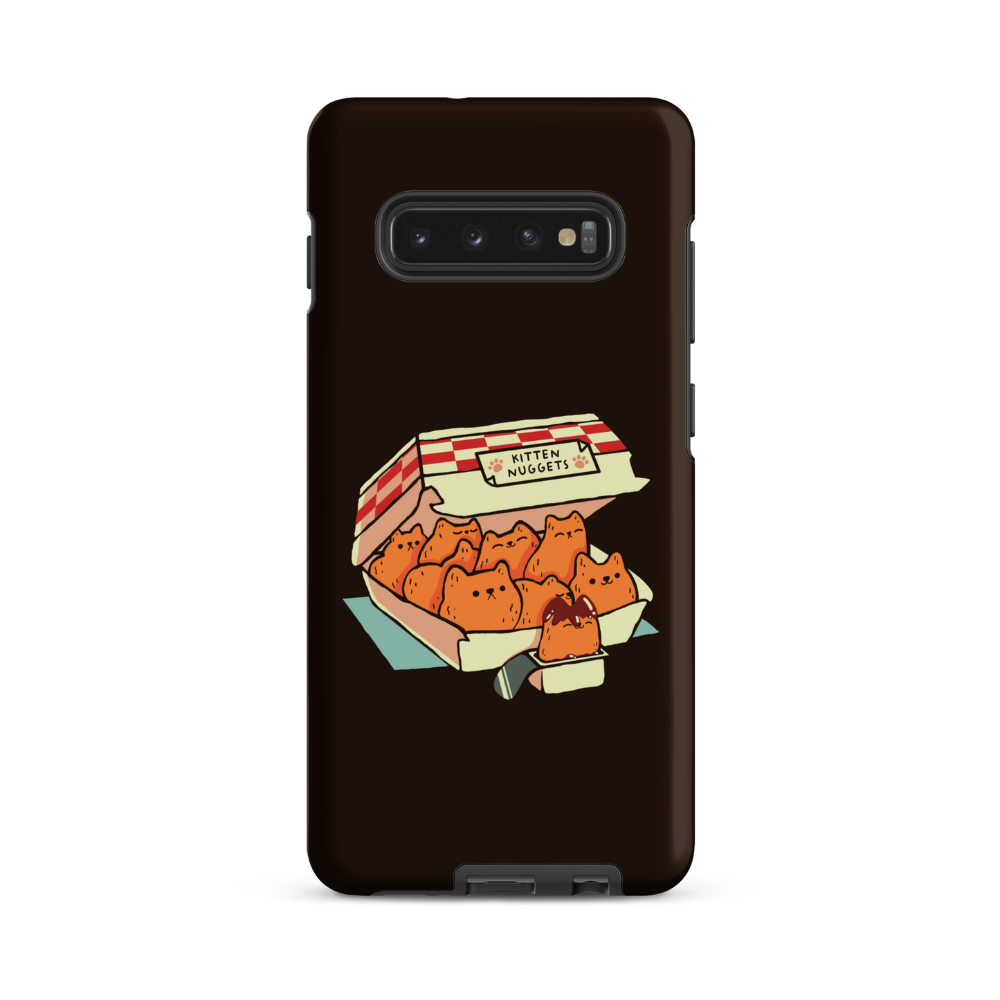 A box of cute nuggets that are shaped like cute kittens. An art that mixes humor, kittens and fast food.