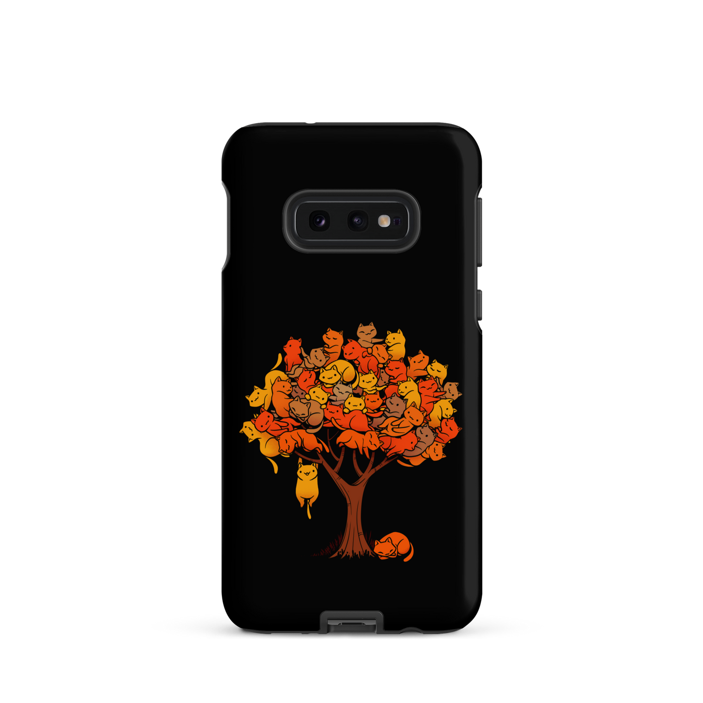 A tree formed by several kittens, some sleeping, others playing. An allusion to where cats come from.