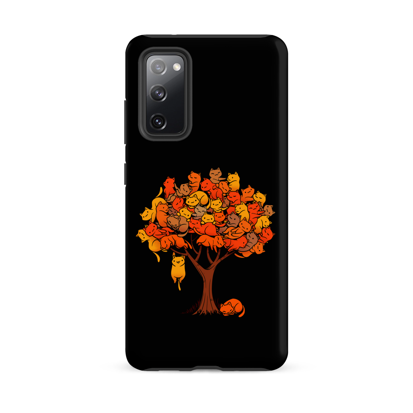 A tree formed by several kittens, some sleeping, others playing. An allusion to where cats come from.