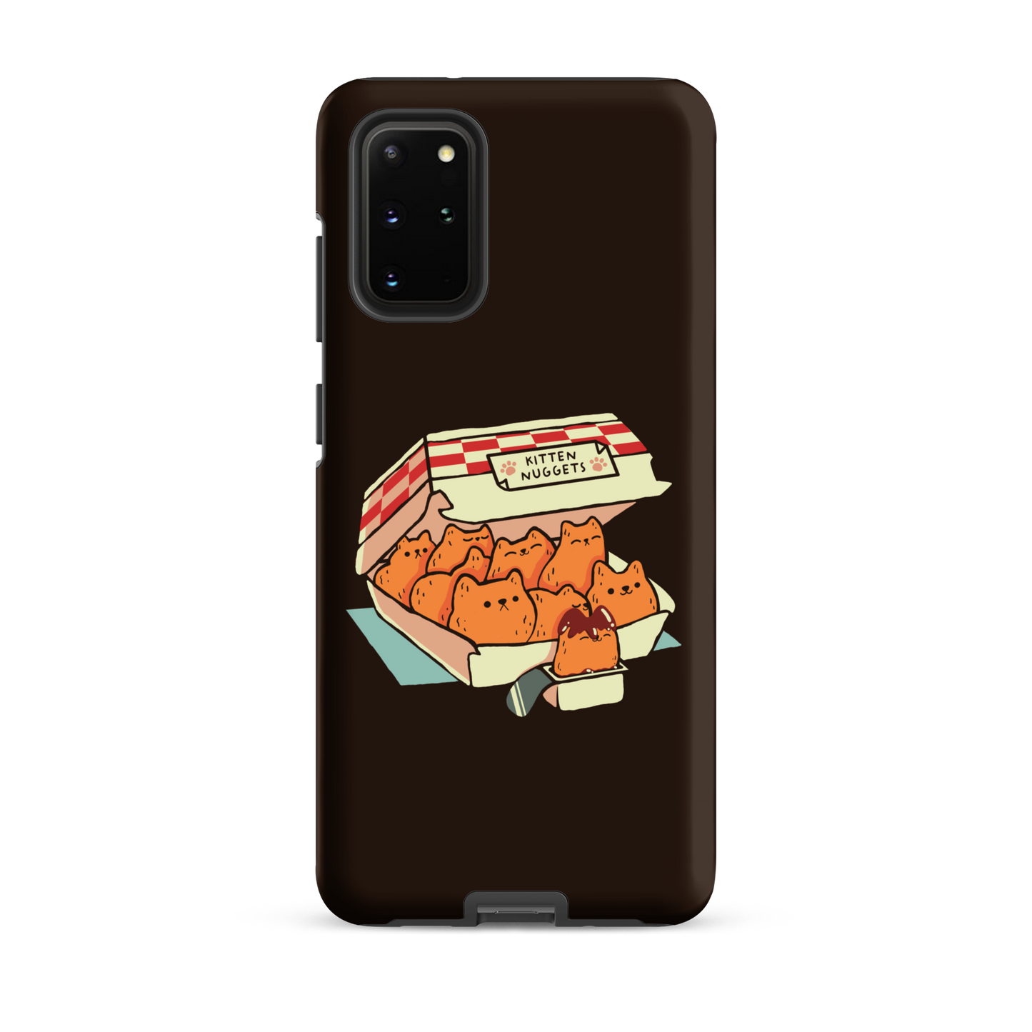 A box of cute nuggets that are shaped like cute kittens. An art that mixes humor, kittens and fast food.