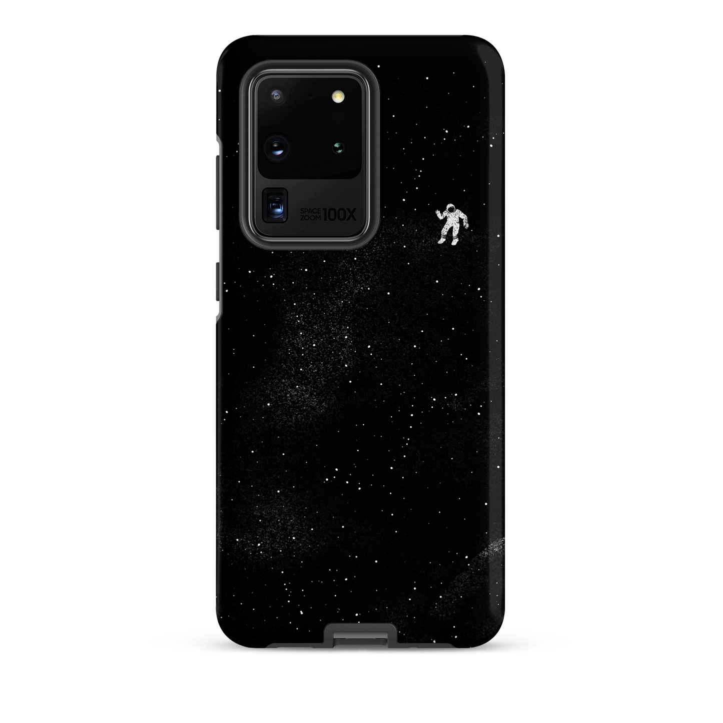 A small astronaut floating through space between the immensity of the universe and the stars. A perfect minimalist art for those who are passionate about space.