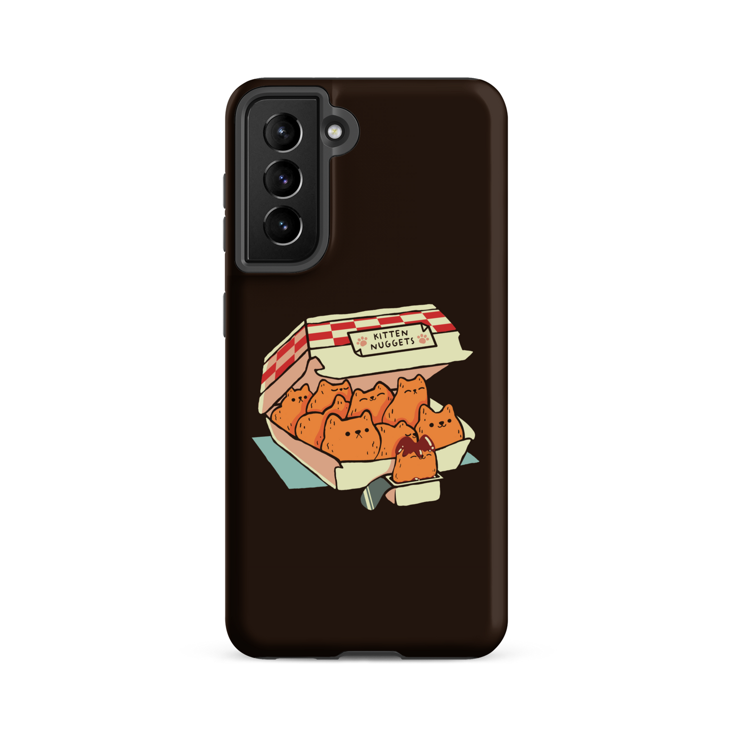 A box of cute nuggets that are shaped like cute kittens. An art that mixes humor, kittens and fast food.