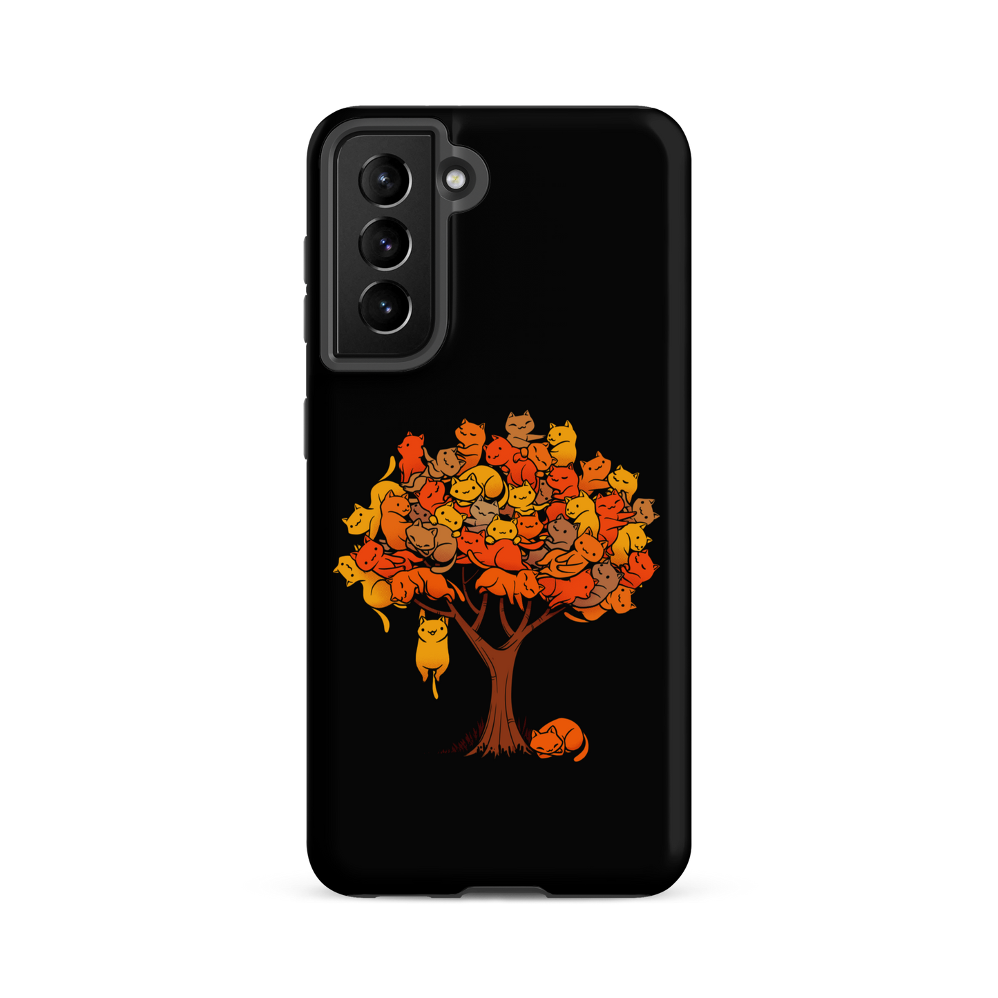 A tree formed by several kittens, some sleeping, others playing. An allusion to where cats come from.