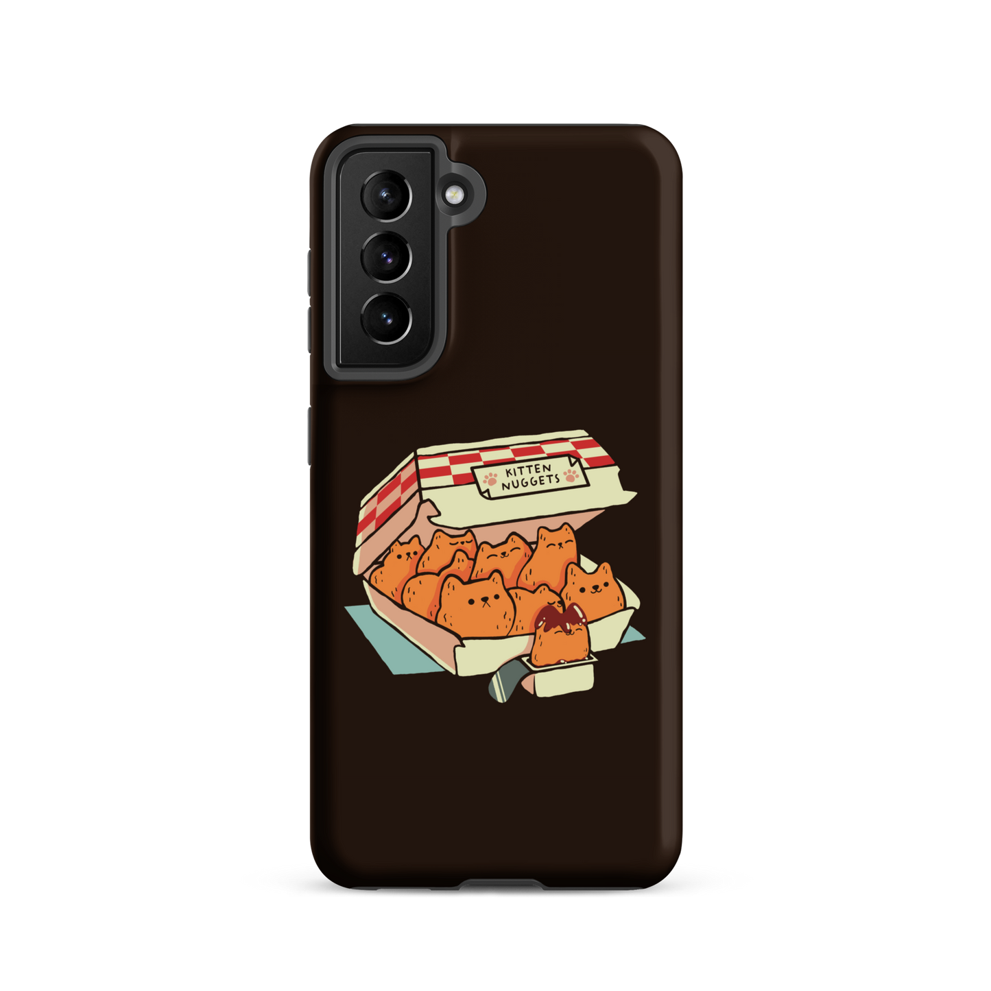 A box of cute nuggets that are shaped like cute kittens. An art that mixes humor, kittens and fast food.