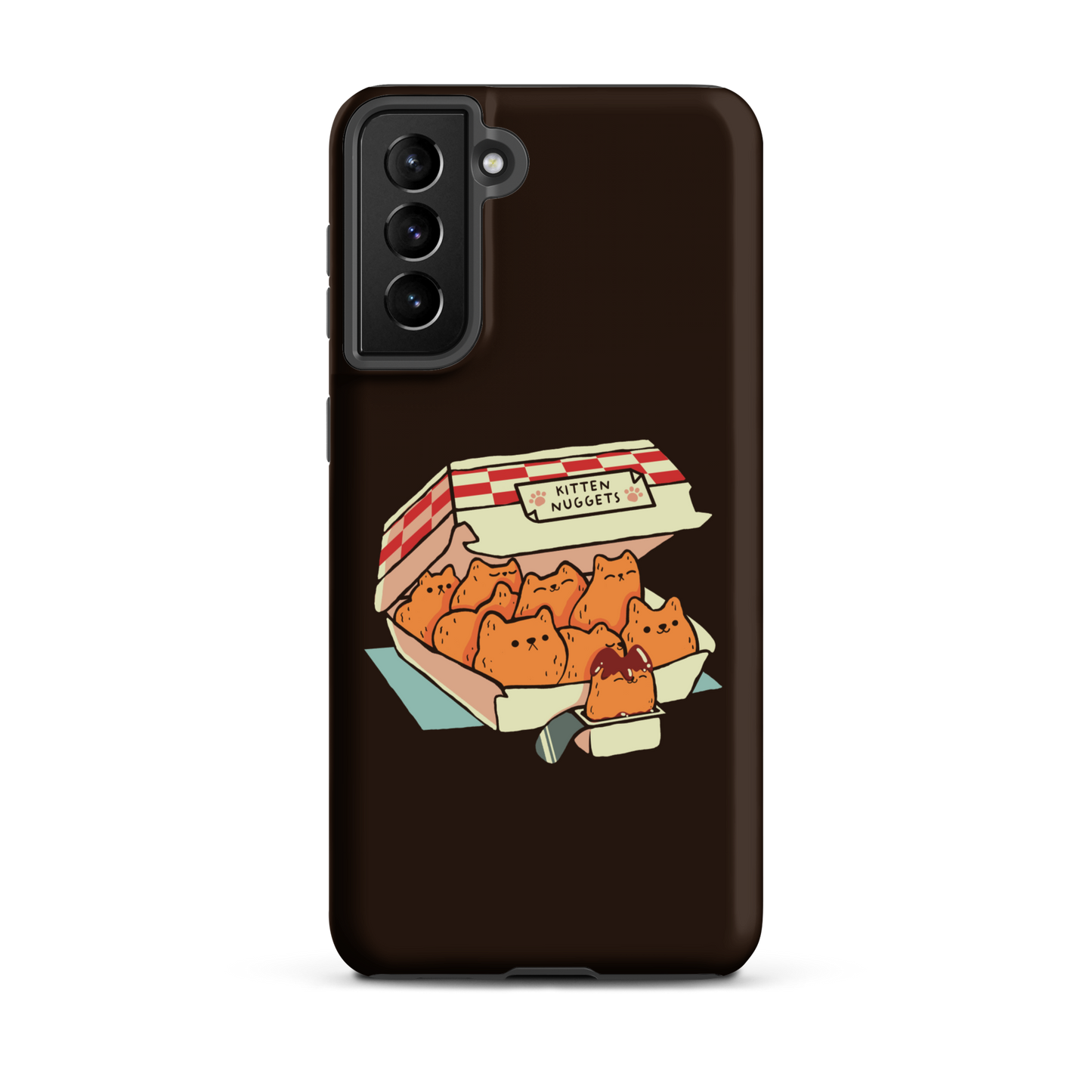 A box of cute nuggets that are shaped like cute kittens. An art that mixes humor, kittens and fast food.